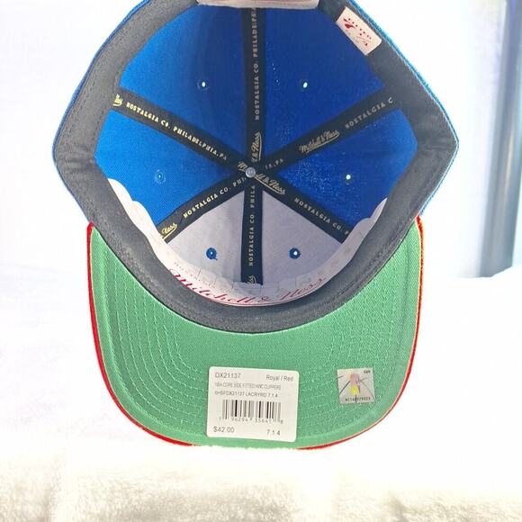 Mitchell & Ness Los Angeles Clippers Fitted 7 1/4 Hat Red Blue White NBA - Picture 8 of 10
